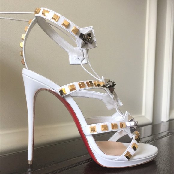 SOLD!! NWT $1.295 Louboutin 120 Gladiator Pumps 39 - Picture 2 of 8